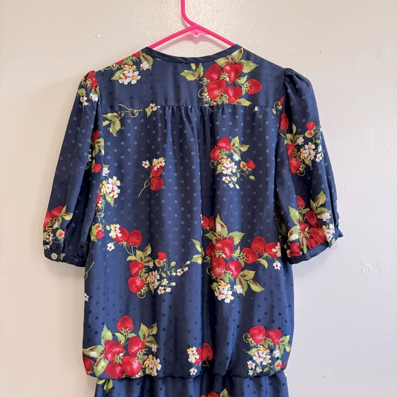 Vintage Juicy Couture Strawberry Silk Dress - Picture 7 of 14